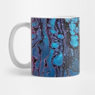 Blue-blue Hoarfrost Fluid Art Mug